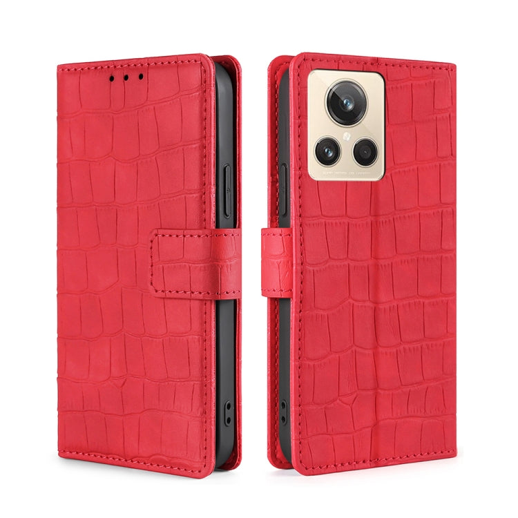 Skin Feel Crocodile Magnetic Clasp Leather Phone Case