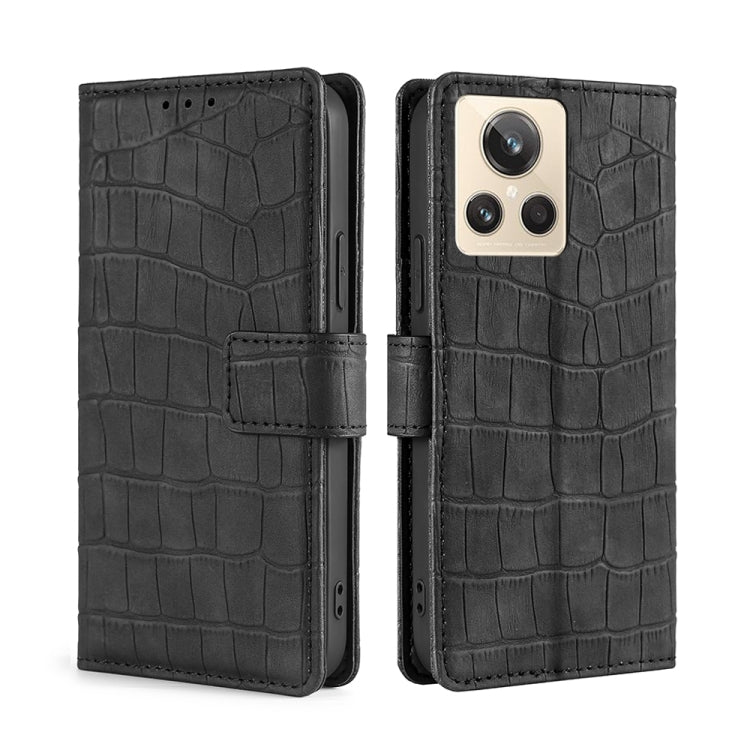 Skin Feel Crocodile Magnetic Clasp Leather Phone Case