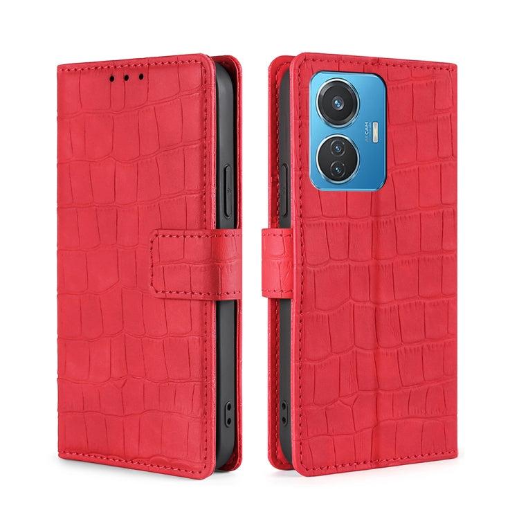 Skin Feel Crocodile Magnetic Clasp Leather Phone Case