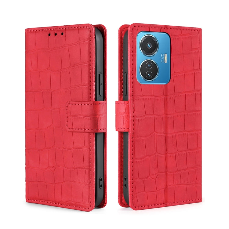 Skin Feel Crocodile Magnetic Clasp Leather Phone Case, For Motorola Moto G32 4G, For Realme GT2 Explorer Master, For vivo iQOO Z6 44W/T1 Snapdragon 680, For vivo Y77 5G Global