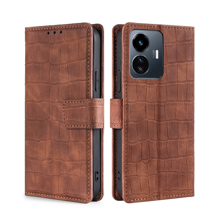 Skin Feel Crocodile Magnetic Clasp Leather Phone Case, For Motorola Moto G32 4G, For Realme GT2 Explorer Master, For vivo iQOO Z6 44W/T1 Snapdragon 680, For vivo Y77 5G Global