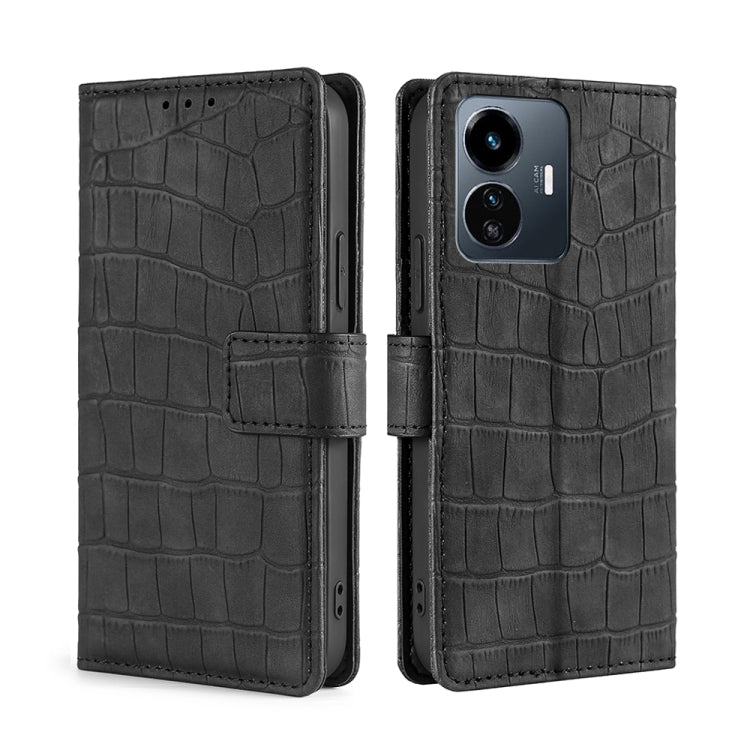 Skin Feel Crocodile Magnetic Clasp Leather Phone Case