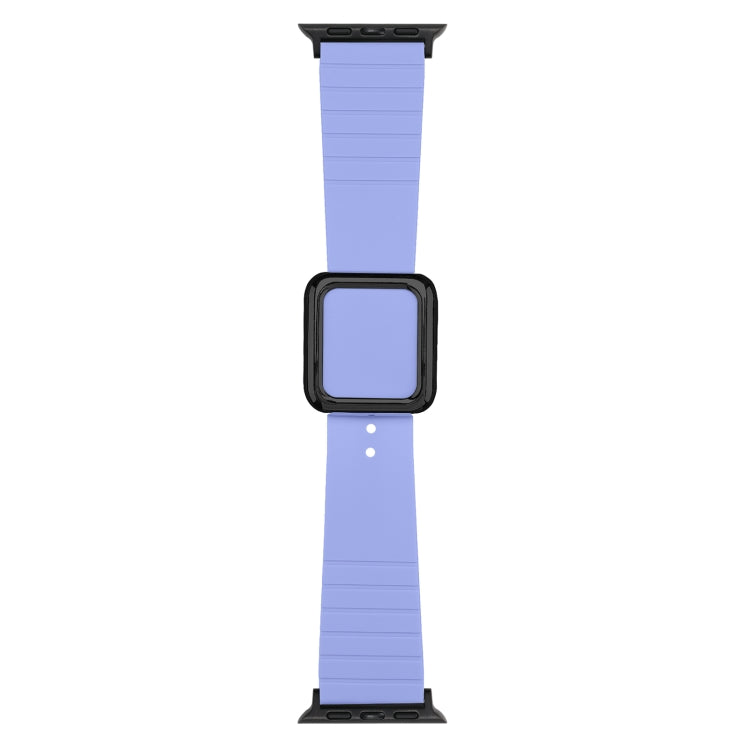 Black Square Buckle Silicone Watch Band For Apple Watch Series, 7 41mm / 6&amp;SE&amp;5&amp;4 40mm / 3&amp;2&amp;1 38mm