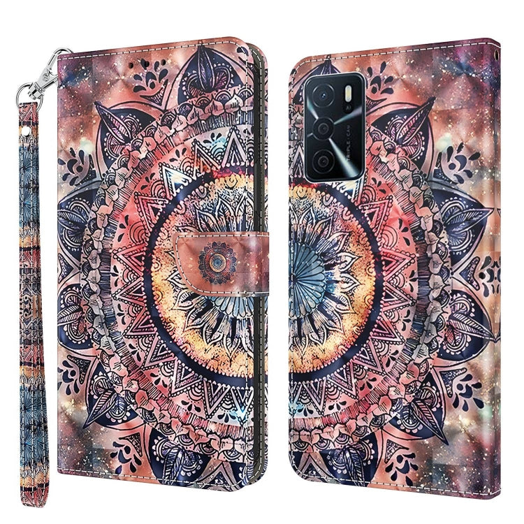 3D Painted Leather Phone Case, For OPPO A16 / A16s / A54s, For OPPO A54 5G / A74 5G, For OPPO A94 5G / A95 5G, For OPPO A96 5G / Reno7 Z