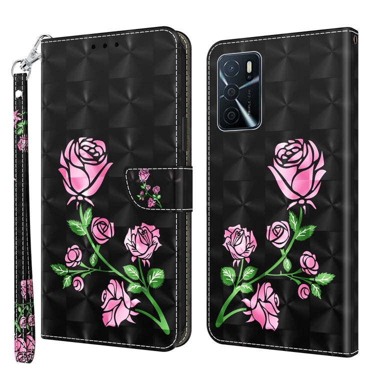 3D Painted Leather Phone Case, For OPPO A16 / A16s / A54s, For OPPO A54 5G / A74 5G, For OPPO A94 5G / A95 5G, For OPPO A96 5G / Reno7 Z