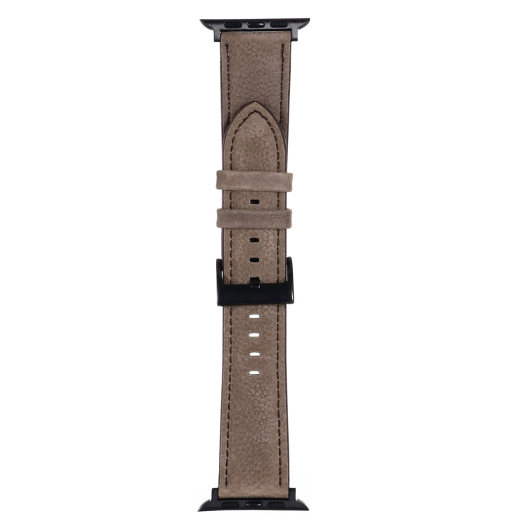 Litchi Texture Leather Watch Band For Apple Watch Series, 7 45mm / 6&amp;SE&amp;5&amp;4 44mm / 3&amp;2&amp;1 42mm, 7 41mm / 6&amp;SE&amp;5&amp;4 40mm / 3&amp;2&amp;1 38mm