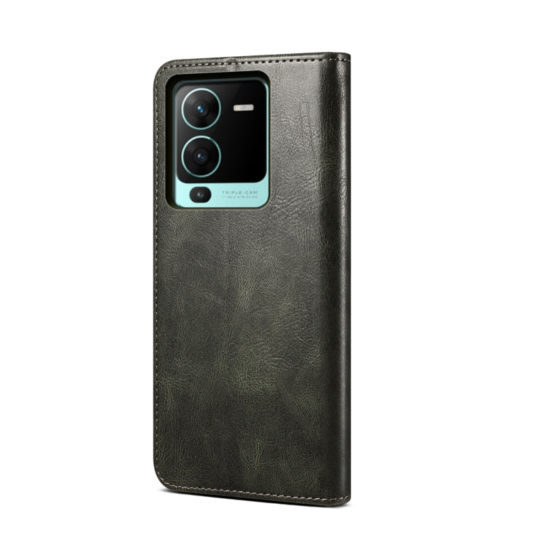 Oil Wax Crazy Horse Texture Flip Leather Phone Case, For vivo V25 Pro