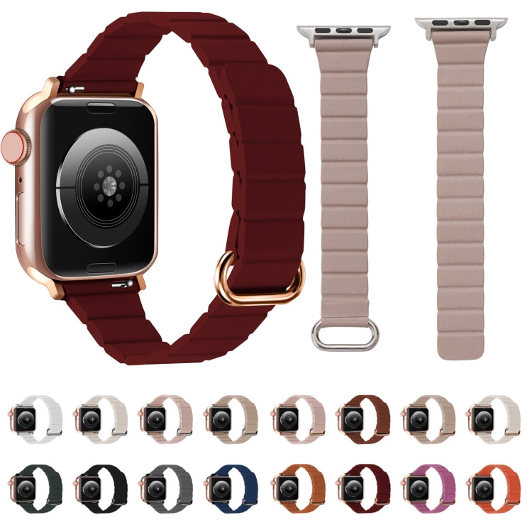 Reverse Buckle Magnetic Watch Band, For Apple Watch Series 8&amp;7 45mm / SE 2&amp;6&amp;SE&amp;5&amp;4 44mm, For Apple Watch Series 8&amp;7 41mm / SE 2&amp;6&amp;SE&amp;5&amp;4 40mm