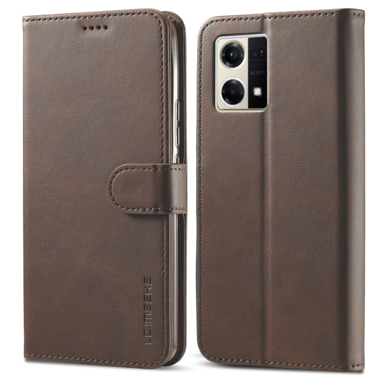 LC.IMEEKE Calf Texture Horizontal Flip Leather Case, For OPPO Reno8, For OPPO Reno8 Pro