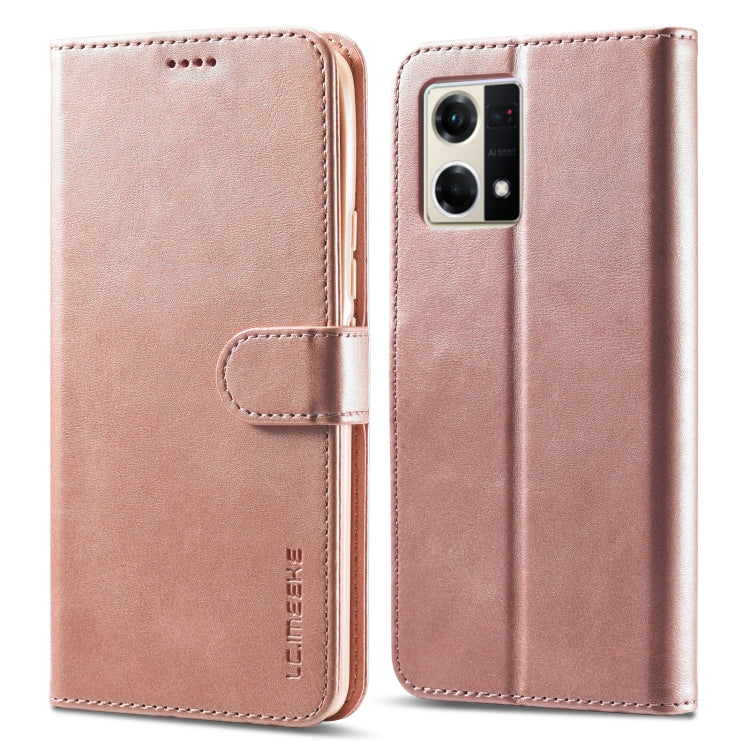 LC.IMEEKE Calf Texture Horizontal Flip Leather Case, For OPPO Reno8, For OPPO Reno8 Pro