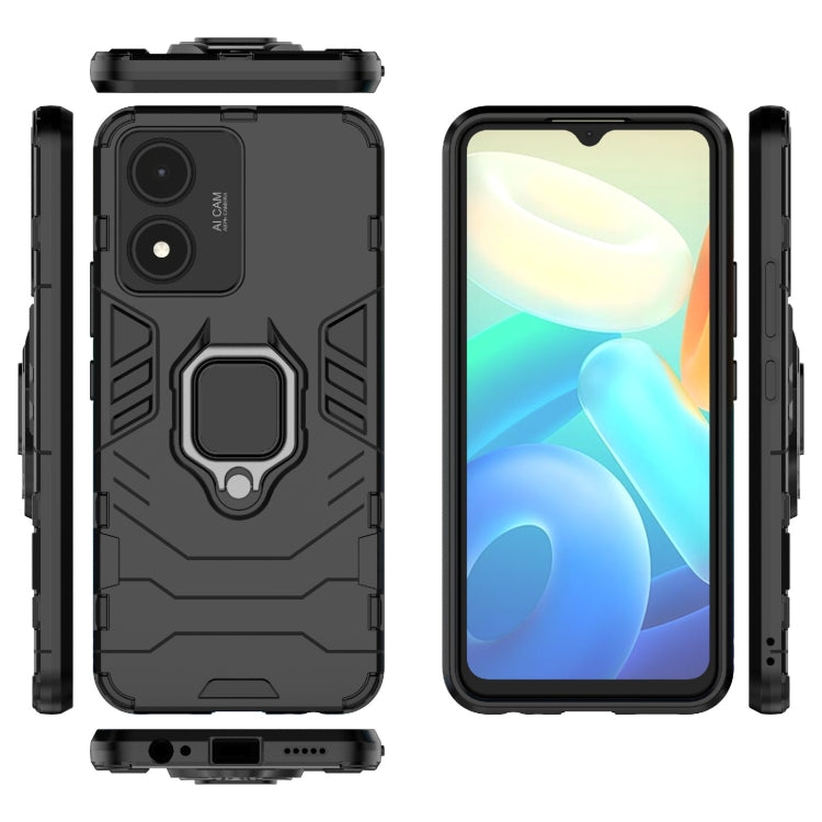 PC + TPU Shockproof Protective Phone Case with Magnetic Ring Holder, For vivo Y02s