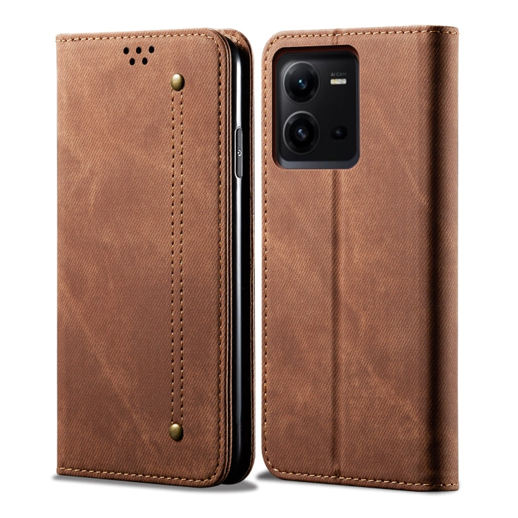 Denim Texture Leather Phone Case, For vivo V25, For Samsung Galaxy A04 4G