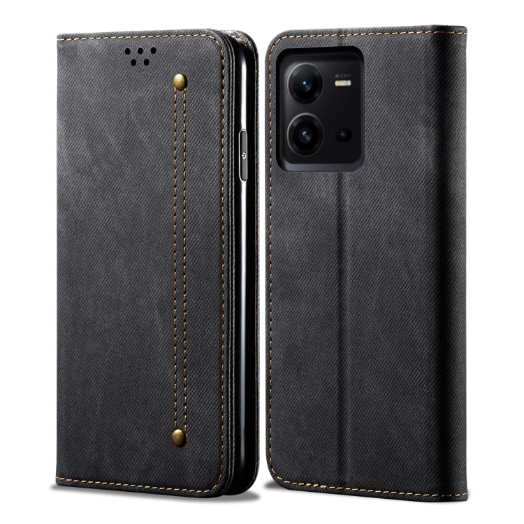 Denim Texture Leather Phone Case, For vivo V25, For Samsung Galaxy A04 4G