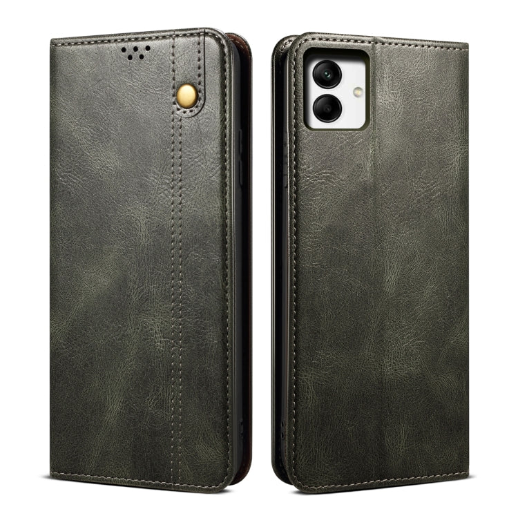 Oil Wax Crazy Horse Texture Leather Phone Case, For vivo V25, For Samsung Galaxy A04 4G