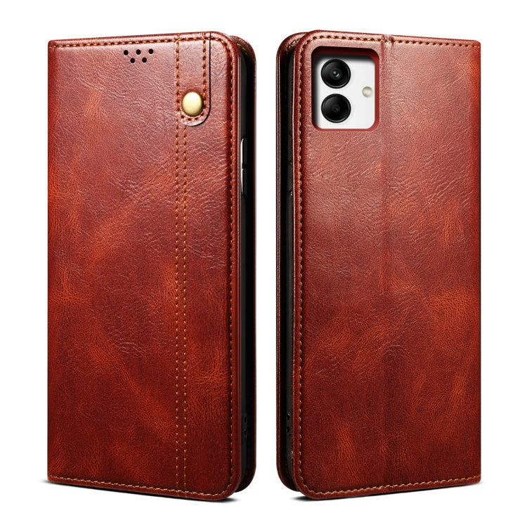 Oil Wax Crazy Horse Texture Leather Phone Case, For vivo V25, For Samsung Galaxy A04 4G