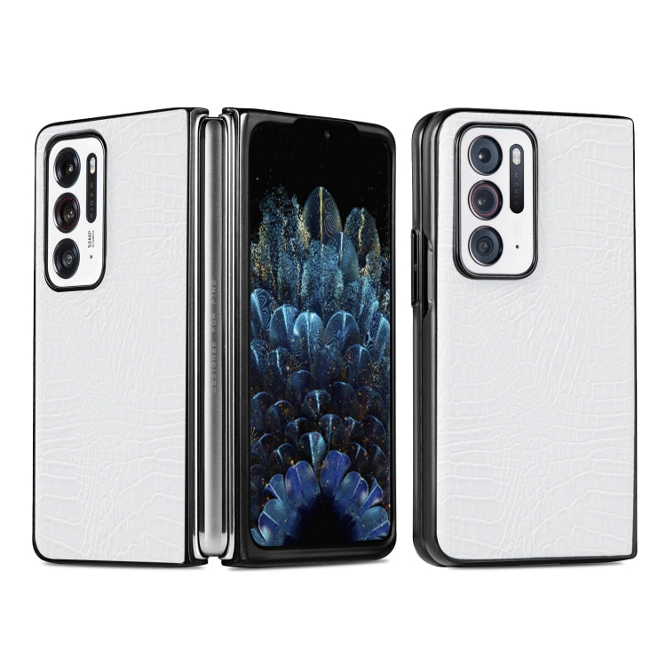 Shockproof Crocodile Texture PC + PU Case, For OPPO Find N, For vivo X Fold, For Huawei P50 Pocket