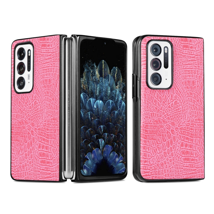 Shockproof Crocodile Texture PC + PU Case, For OPPO Find N, For vivo X Fold, For Huawei P50 Pocket