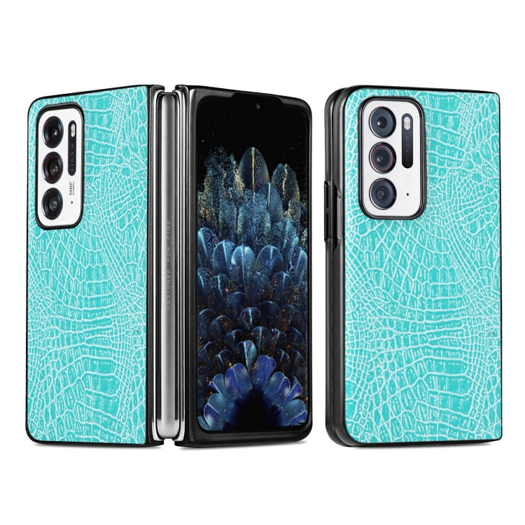 Shockproof Crocodile Texture PC + PU Case, For OPPO Find N, For vivo X Fold, For Huawei P50 Pocket