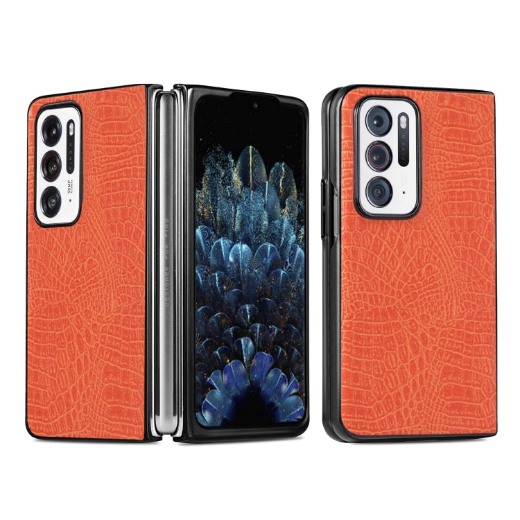 Shockproof Crocodile Texture PC + PU Case, For OPPO Find N, For vivo X Fold, For Huawei P50 Pocket