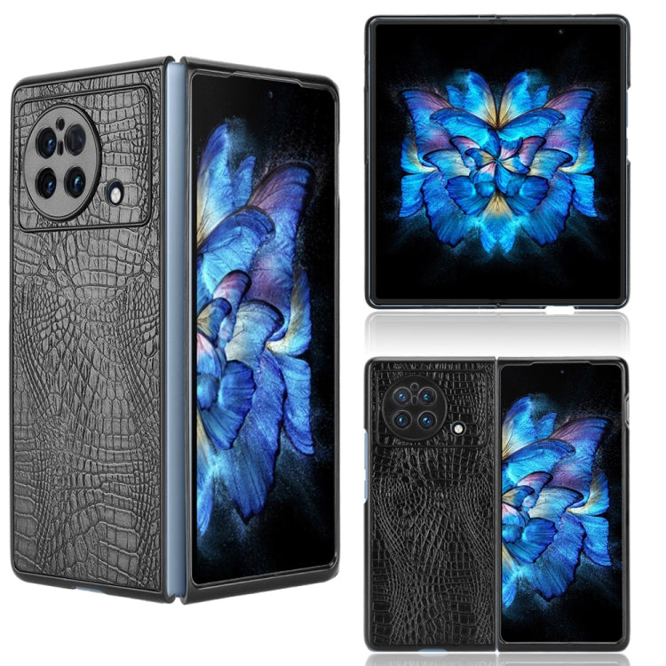 Shockproof Crocodile Texture PC + PU Case, For OPPO Find N, For vivo X Fold, For Huawei P50 Pocket