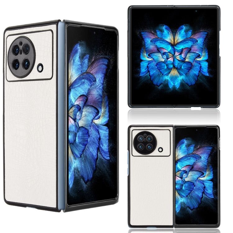 Shockproof Crocodile Texture PC + PU Case, For OPPO Find N, For vivo X Fold, For Huawei P50 Pocket