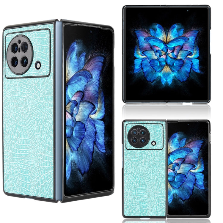 Shockproof Crocodile Texture PC + PU Case, For OPPO Find N, For vivo X Fold, For Huawei P50 Pocket