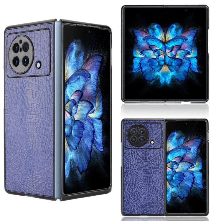 Shockproof Crocodile Texture PC + PU Case, For OPPO Find N, For vivo X Fold, For Huawei P50 Pocket