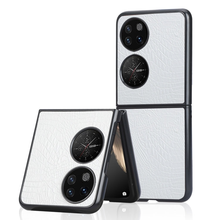 Shockproof Crocodile Texture PC + PU Case, For OPPO Find N, For vivo X Fold, For Huawei P50 Pocket