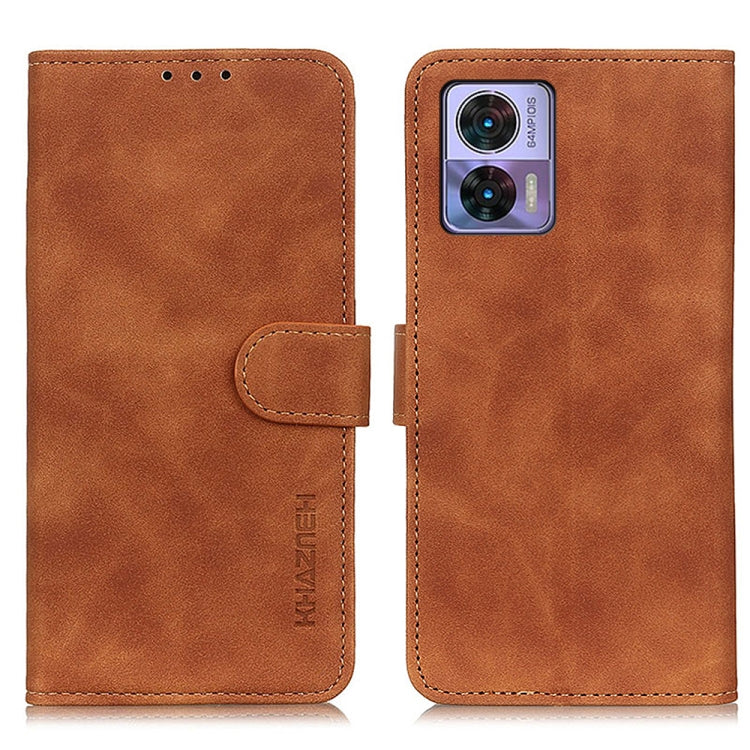 KHAZNEH Retro Texture Leather Phone Case, For Motorola Edge 30 Lite / Edge 30 Neo, For ZTE Blade V40S, For Xiaomi Redmi A1