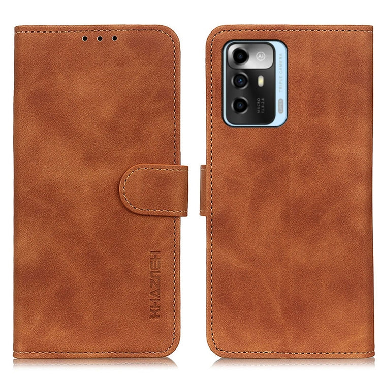 KHAZNEH Retro Texture Leather Phone Case, For Motorola Edge 30 Lite / Edge 30 Neo, For Realme 9i 5G / 10 5G, For ZTE Blade A72 5G, For ZTE Blade V40S, For Xiaomi Redmi A1