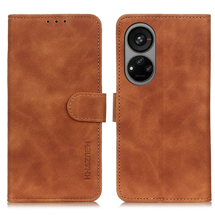 KHAZNEH Retro Texture Leather Phone Case, For Motorola Edge 30 Lite / Edge 30 Neo, For ZTE Blade V40S, For Xiaomi Redmi A1