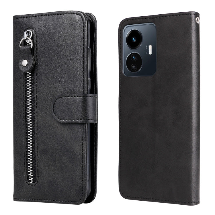 Calf Texture Zipper Leather Phone Case, For vivo Y02s, For vivo Y75 4G / S10e, For vivo Y77 5G, For Xiaomi Poco C40