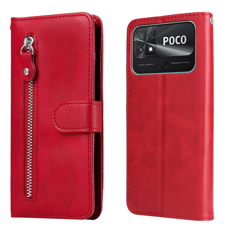 Calf Texture Zipper Leather Phone Case, For vivo Y02s, For vivo Y75 4G / S10e, For vivo Y77 5G, For Xiaomi Poco C40, For Xiaomi Poco M4 5G