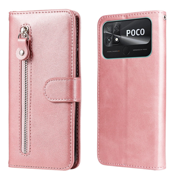 Calf Texture Zipper Leather Phone Case, For vivo Y02s, For vivo Y75 4G / S10e, For vivo Y77 5G, For Xiaomi Poco C40, For Xiaomi Poco M4 5G