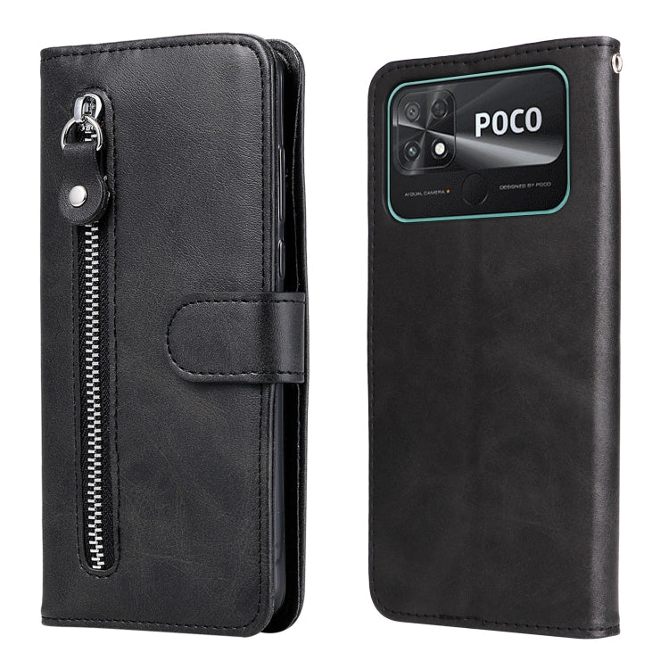 Calf Texture Zipper Leather Phone Case, For vivo Y02s, For vivo Y75 4G / S10e, For vivo Y77 5G, For Xiaomi Poco C40, For Xiaomi Poco M4 5G