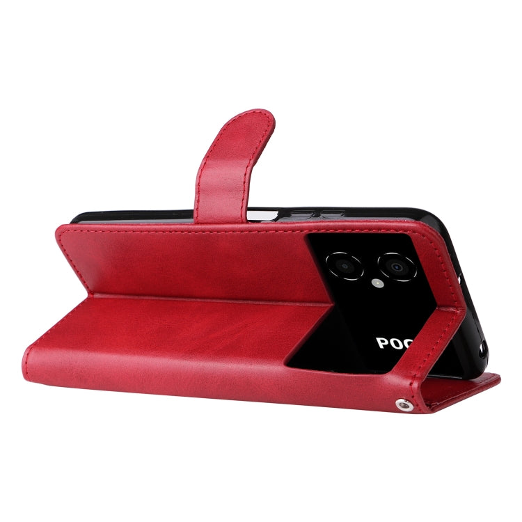 Calf Texture Zipper Leather Phone Case, For Xiaomi Poco M4 5G