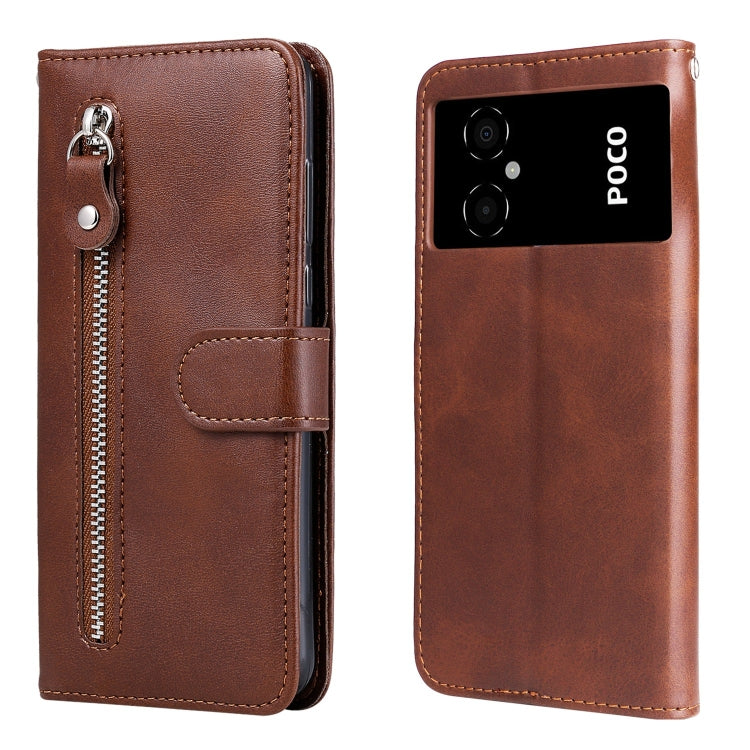 Calf Texture Zipper Leather Phone Case, For vivo Y02s, For vivo Y75 4G / S10e, For vivo Y77 5G, For Xiaomi Poco C40, For Xiaomi Poco M4 5G