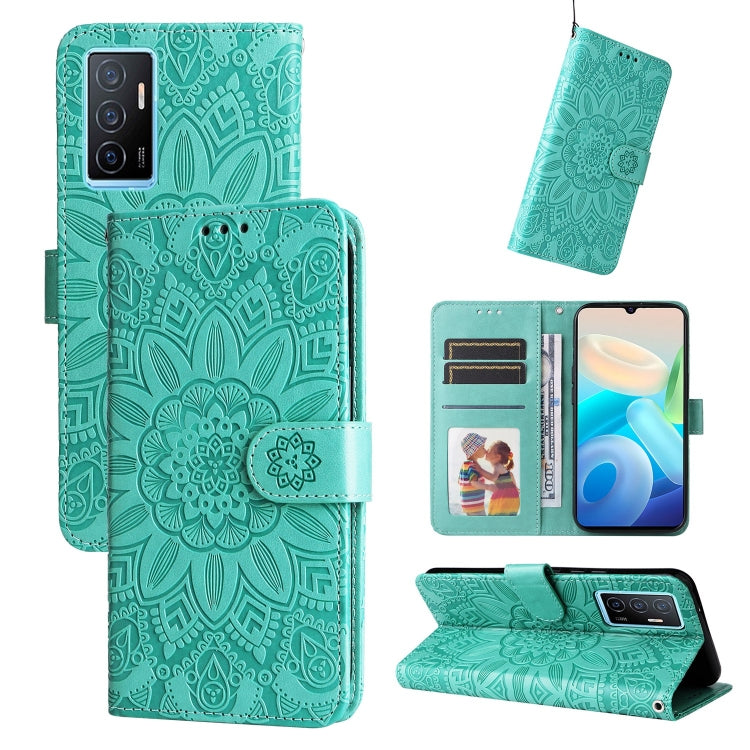 Embossed Sunflower Leather Phone Case, For vivo Y02s, For vivo Y75 4G / S10e, For vivo Y77 5G, For Xiaomi Poco C40, For Xiaomi Poco M4 5G