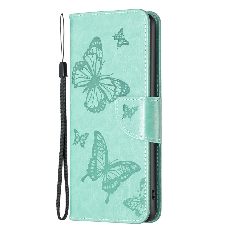 Two Butterflies Embossing Leather Phone Case