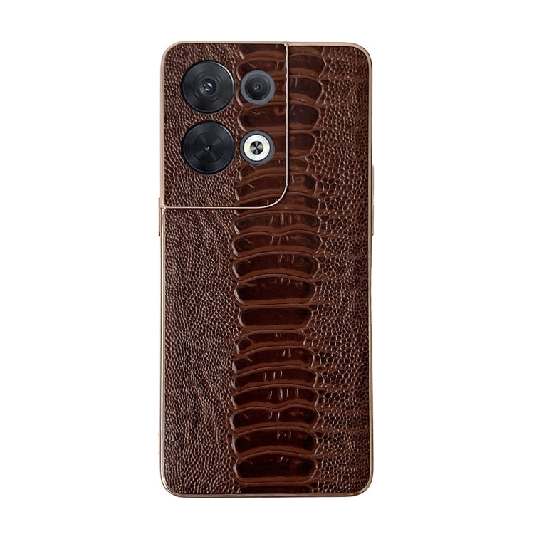 Genuine Leather Weilai Series Nano Plating Phone Case, For OPPO Reno8, For OPPO Reno8 Pro, For Huawei P50 Pocket