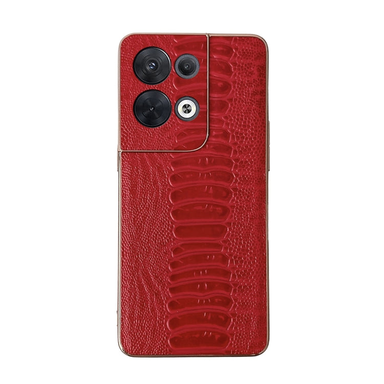 Genuine Leather Weilai Series Nano Plating Phone Case, For OPPO Reno8, For OPPO Reno8 Pro, For Huawei P50 Pocket