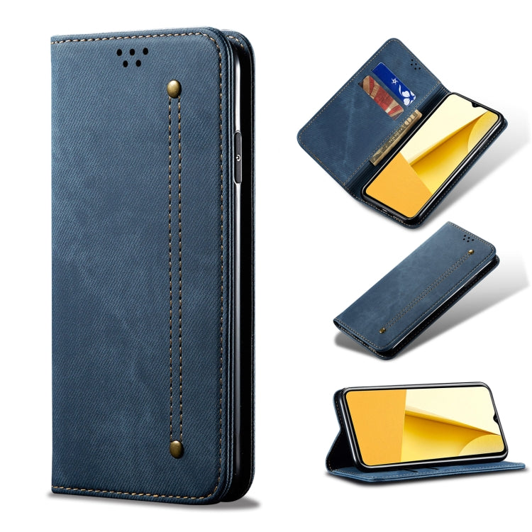 Denim Texture Leather Phone Case, For vivo Y16 4G Global/Y02s 4G Global, For vivo Y35 4G Global/Y22/Y22s, For vivo Y77 5G Malaysian/Y77e Global