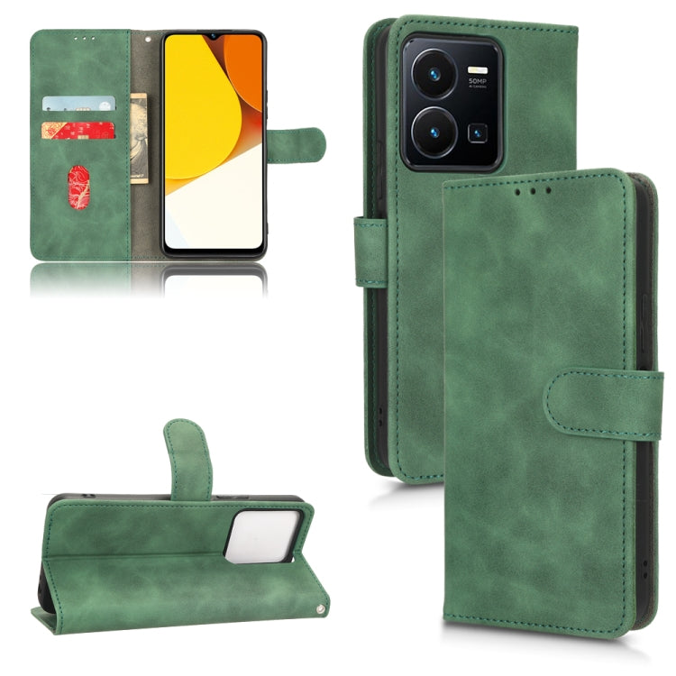 Skin Feel Magnetic Flip Leather Phone Case
