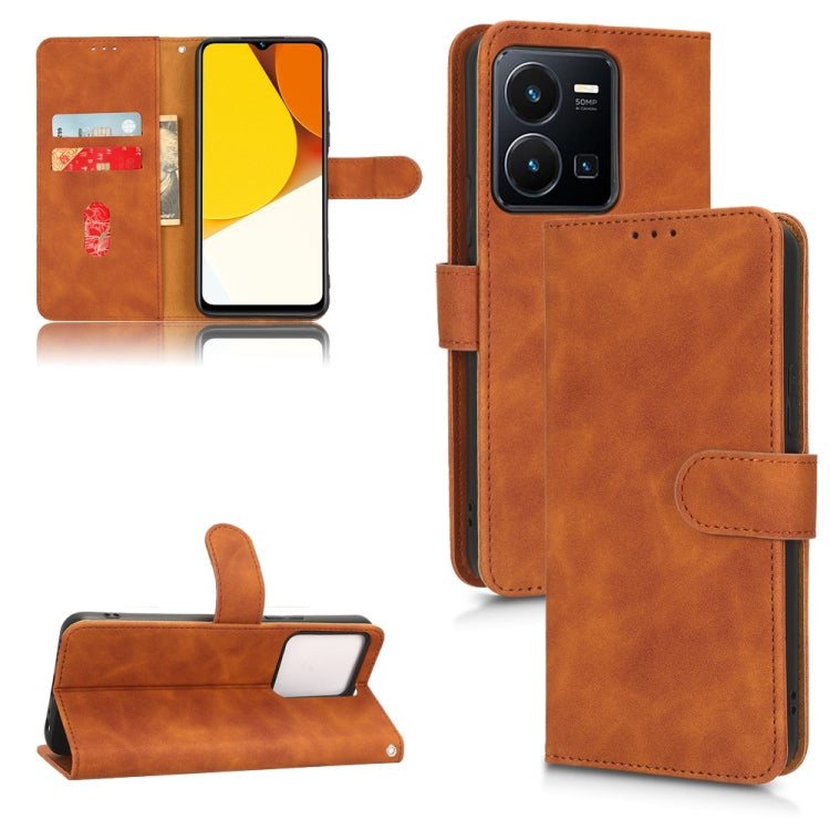 Skin Feel Magnetic Flip Leather Phone Case