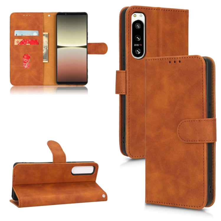 Skin Feel Magnetic Flip Leather Phone Case