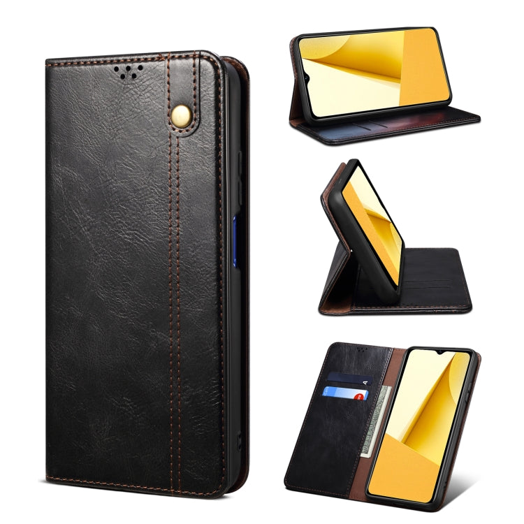 Oil Wax Crazy Horse Texture Leather Phone Case, For vivo Y16 4G Global/Y02s 4G Global, For vivo Y35 4G Global/Y22/Y22s, For vivo Y77 5G Malaysian/Y77e Global, For Huawei Mate 50