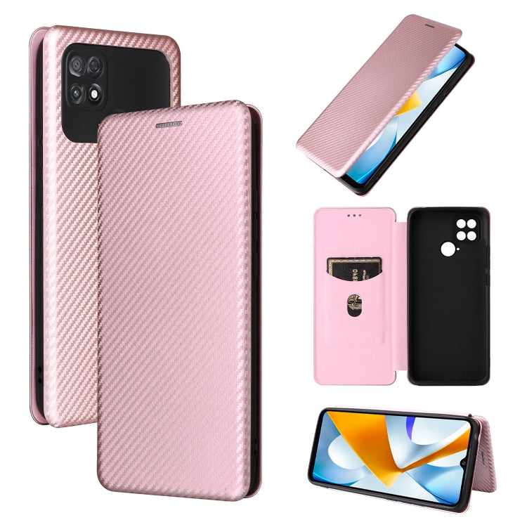 Carbon Fiber Texture Leather Phone Case, For Realme 9i, For Xiaomi Poco C40, For Xiaomi Poco M5 4G, For ZTE Axon 40 Pro