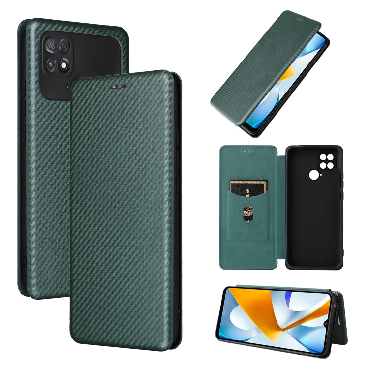 Carbon Fiber Texture Leather Phone Case, For Realme 9i, For Xiaomi Poco C40, For Xiaomi Poco M5 4G, For ZTE Axon 40 Pro