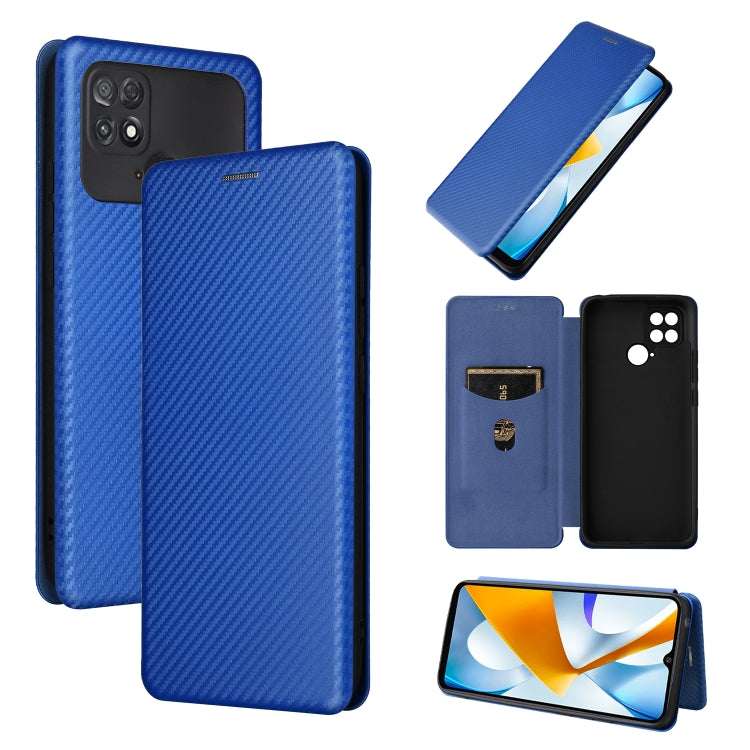 Carbon Fiber Texture Leather Phone Case, For Xiaomi Poco C40, For Xiaomi Poco M5 4G, For ZTE Axon 40 Pro