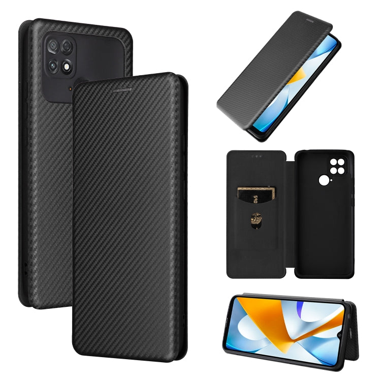 Carbon Fiber Texture Leather Phone Case, For Realme 9i, For Xiaomi Poco C40, For Xiaomi Poco M5 4G, For ZTE Axon 40 Pro